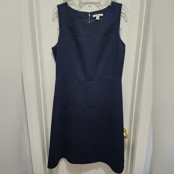 Banana Republic Navy Blue Sleeveless Dress - Size 14 - Picture 1 of 3